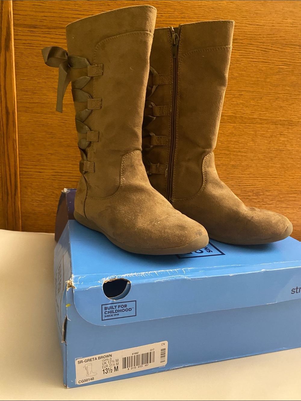 Stride Rite Brown Lace-Up Tall Women's Boots